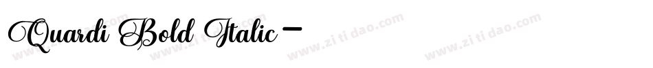 Quardi Bold Italic字体转换